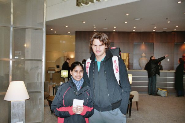 This photo was taken over 17 years ago, on what will remain one of the greatest days of my life! Thank you <a href="/rogerfederer/">Roger Federer</a> for the memories ❤️ Nothing will come close to seeing you play live, and I’m so lucky I got to witness your greatness on multiple occasions! 🎾 #RogerFederer