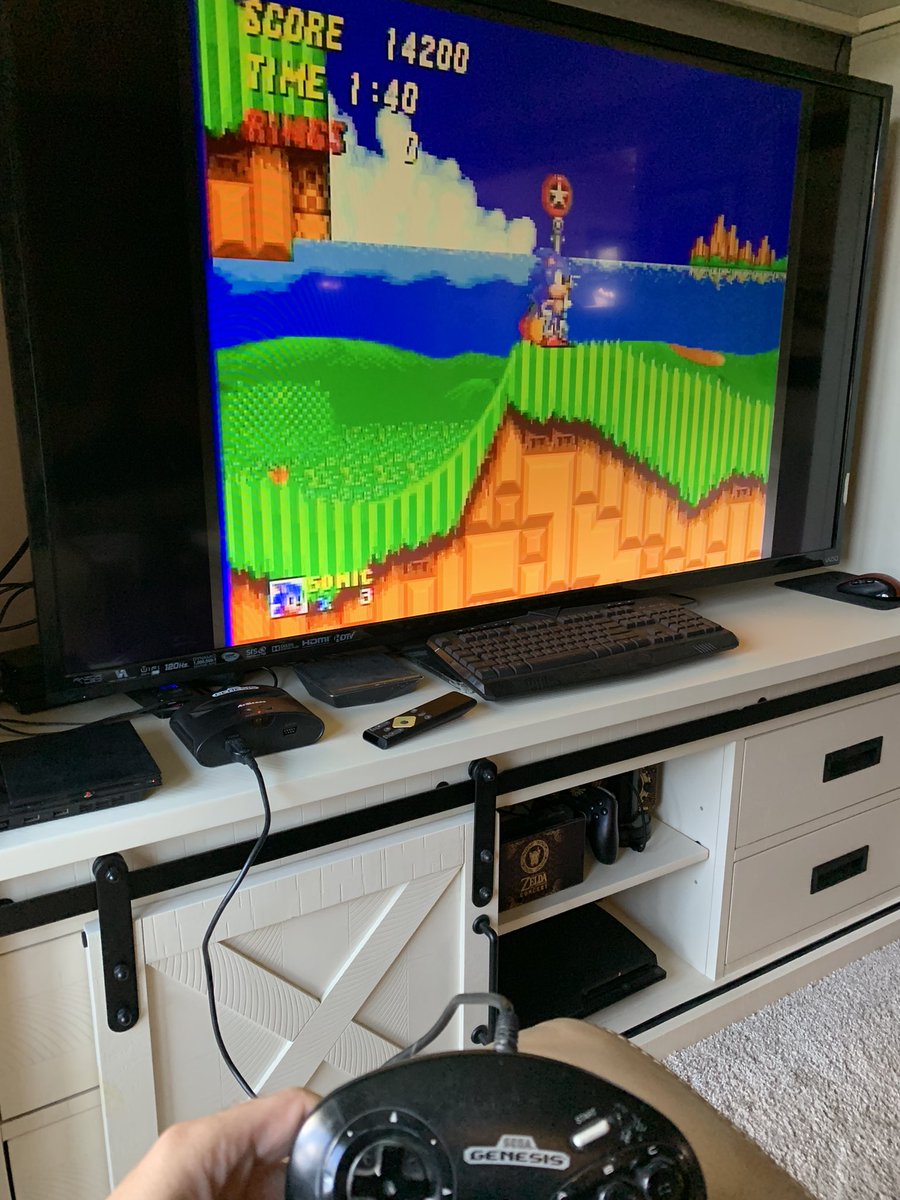 Taking a break from wedding stuff, eating a sandwich and playing some Sonic 2! #SegaGenesis #SonicTheHedgehog #retrogamer