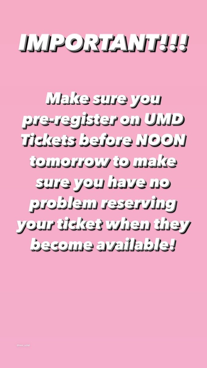 SEE_UMD's tweet photo. Some important info before Jennette McCurdy tickets go on sale tomorrow!
Make sure you pre-register on https://t.co/oqPSFTboPa to ensure ticket reservation goes smoothly tomorrow! #UniversityOfMaryland #SEEUMD #ThisIsSEE https://t.co/7hIaFBFbiG
