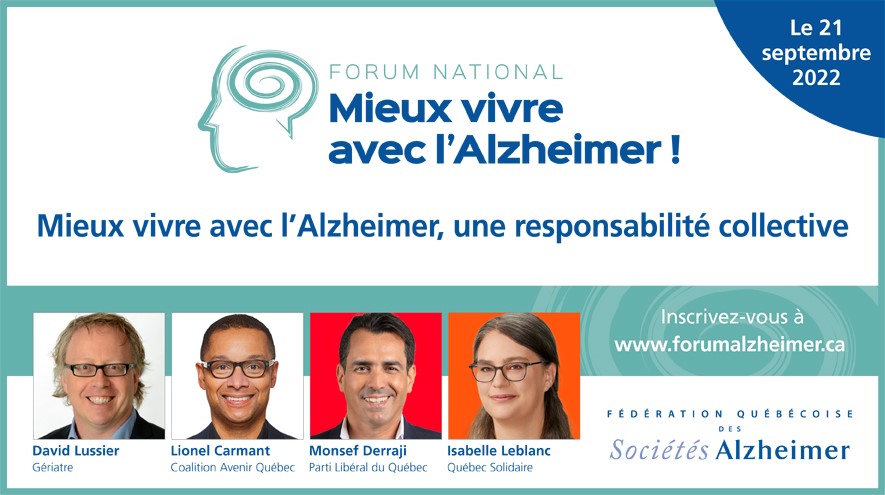 Fédération québécoise des Sociétés Alzheimer (@fqsaalzh) on Twitter photo Le #ForumAlzheimer approche à grands pas et nous avons hâte de vous accueillir, d'autant plus que le panel de clôture incluera <a href="/LussiD/">David Lussier ⚜️</a> <a href="/monsefderraji/">Monsef Derraji</a> <a href="/CarmantLionel/">Lionel Carmant</a> et <a href="/leblanc_isa/">Isabelle Leblanc</a> Inscription encore possible 👉forumalzheimer.ca👈 Le #ForumAlzheimer approche à grands pas et nous avons hâte de vous accueillir, d'autant plus que le panel de clôture incluera <a href="/LussiD/">David Lussier ⚜️</a> <a href="/monsefderraji/">Monsef Derraji</a> <a href="/CarmantLionel/">Lionel Carmant</a> et <a href="/leblanc_isa/">Isabelle Leblanc</a> Inscription encore possible 👉forumalzheimer.ca👈