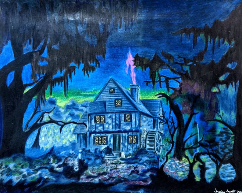 JJ9828's tweet photo. Here's my entry for the #HocusPocus2Contest! This is the Sanderson house done in Prismacolor colored pencils. You can get my prints. https://t.co/l5Pg2S4MTc https://t.co/YZnHMcRxZW