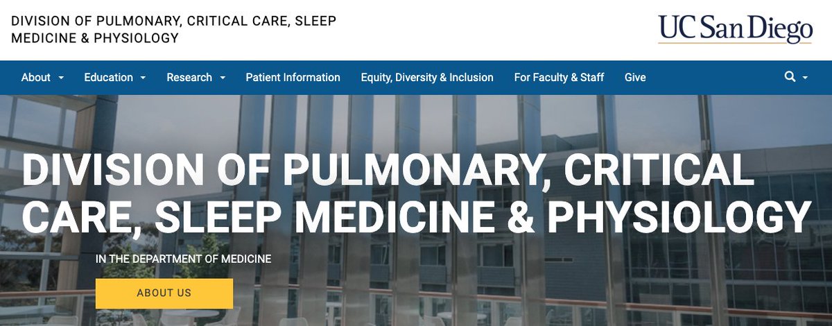 ucsdpccm's tweet photo. Check out our new #PCCM division, #fellowship #research, #physiology, and #sleep website

#UCSDPCCM

https://t.co/EsGdYD6CYl
https://t.co/XYDZrB1xhk https://t.co/oAm2X0GMky