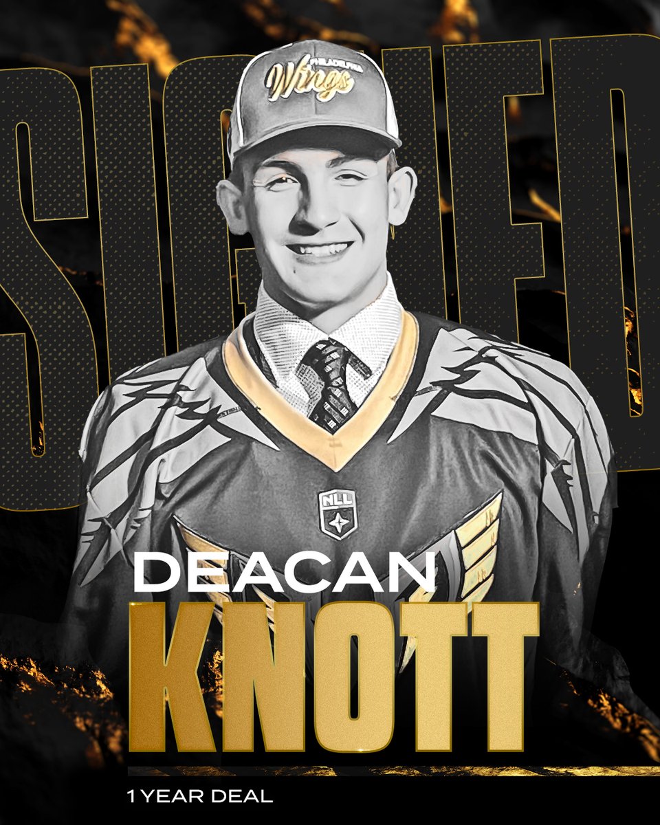 NLLwings's tweet photo. Goalie Alert! We've signed 2022 2nd round pick Deacan Knott to a 1 year deal! Welcome to the NLL, @deacanknott! #WingsLax https://t.co/GSneaf1Fv0