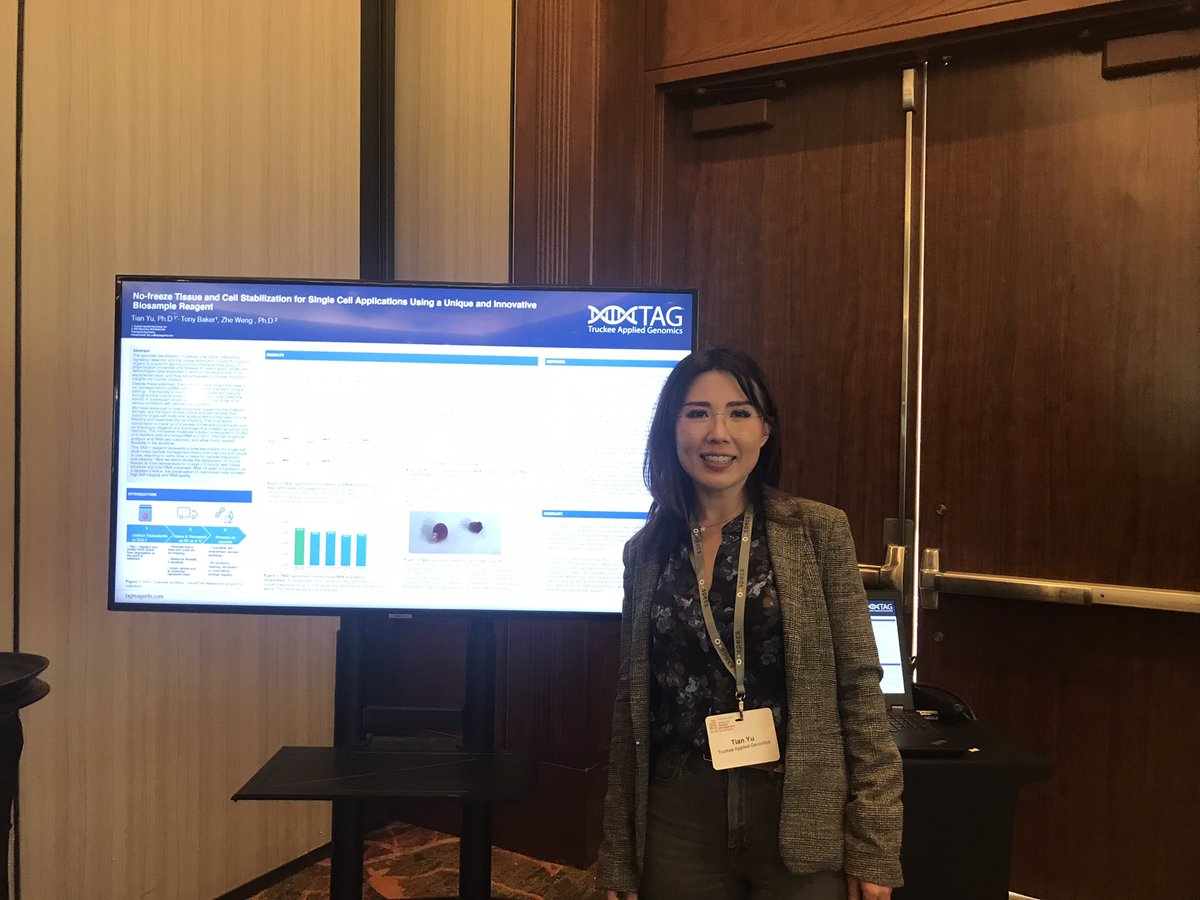 Tian_Yu_biotech's tweet photo. Happy to have the opportunity to preset TAG’s latest R&amp;D works at #SLASSample22 ! It has been great to learn and meet great people! https://t.co/pgOsszEJMj