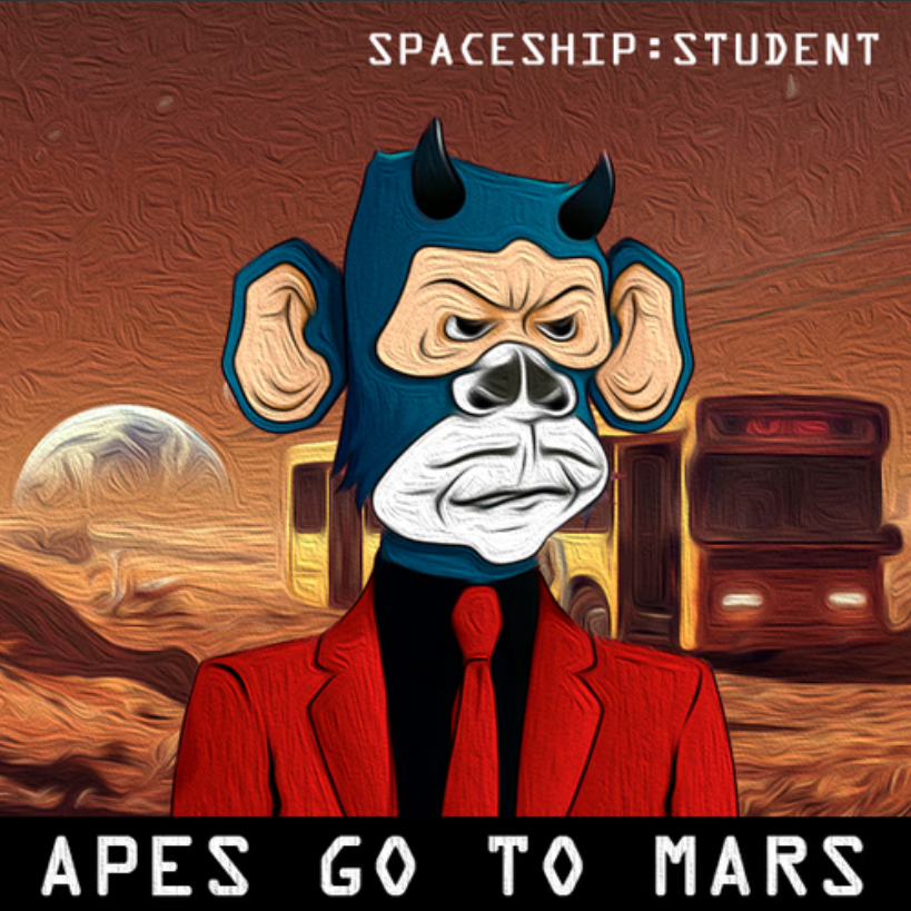 ApeGoToMars_NFT's tweet photo. APE NFT #69 😻
Properties:
Apes: Mister (2% have this trait) 🔥
Spaceship: STUDENT (24% have this trait) 🔥
0.005 $ETH
👉 https://t.co/vInvn4k7EZ
#NFTs #AGTM #NFTProject #nftart #FreeMint #OpenSeaNFT #opensea https://t.co/lvRT8OPLug