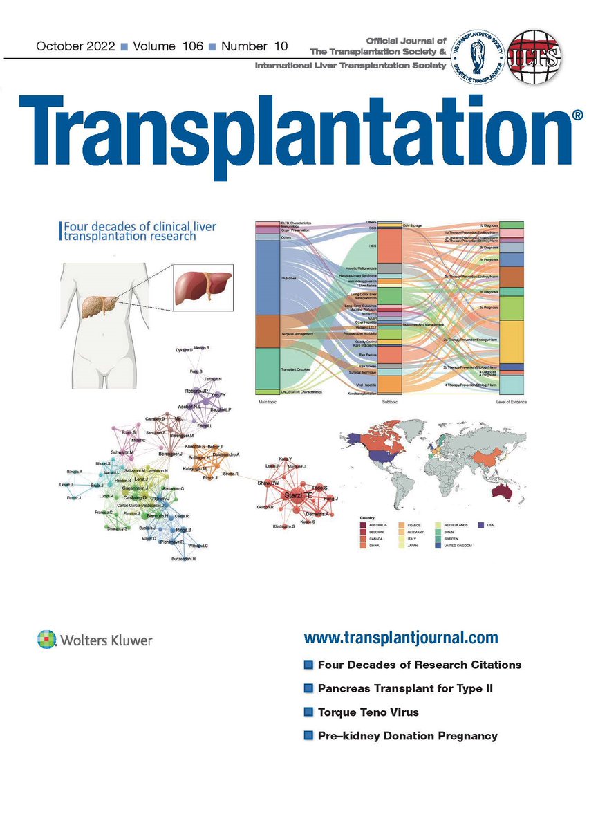 Read the NEW @TransplantJrnl issue for October 2022! Highlights include: ◼ Four Decades of Research Citations ◼ Pancreas Transplant for Type II ◼ Torque Teno Virus ◼ Pre–kidney Donation Pregnancy Read here: bit.ly/TPAissue