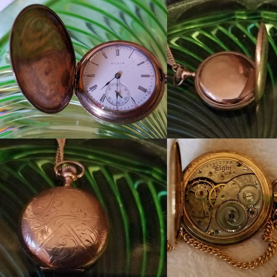 #etsy shop:Elgin Gold Pocket Watch Windup circa1916 etsy.me/3BmW7Ne #goldwatch #BandBroyal #pocketwatch #mechanicalwatch #artnouveau #elgin #elginwatch #elgingoldwatch #windupwatch #fourteenktgold #elginpocketwatch #keystem #dualwind #sevenjewel #art #artware