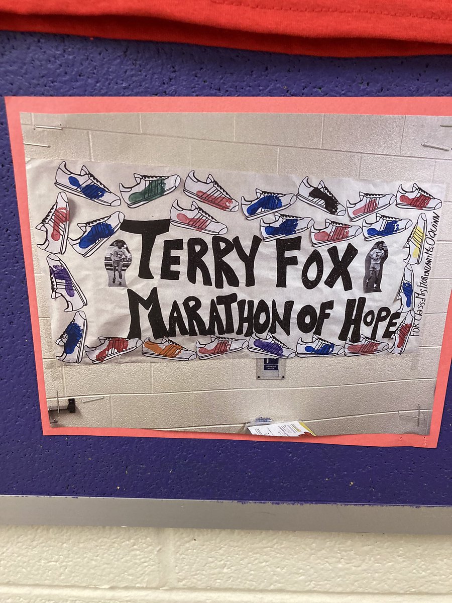RossDoan's tweet photo. Terry Fox run will be next Thurs, Sept 22nd at Ross Doan.  Please support the Terry Fox Foundation by bringing in a “Toonie for Terry”. You can also privately donate @TerryFoxCanada https://t.co/LhCjesjCNP