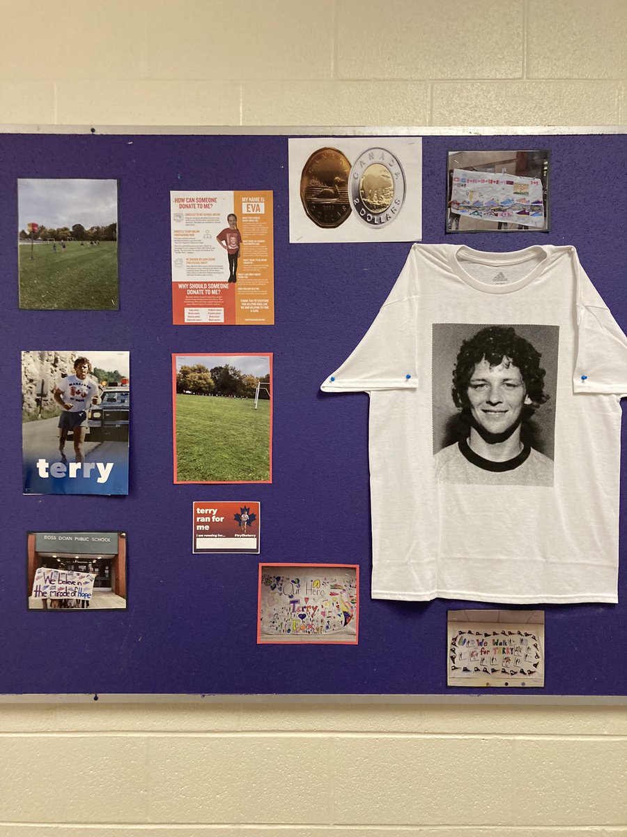 RossDoan's tweet photo. Terry Fox run will be next Thurs, Sept 22nd at Ross Doan.  Please support the Terry Fox Foundation by bringing in a “Toonie for Terry”. You can also privately donate @TerryFoxCanada https://t.co/LhCjesjCNP