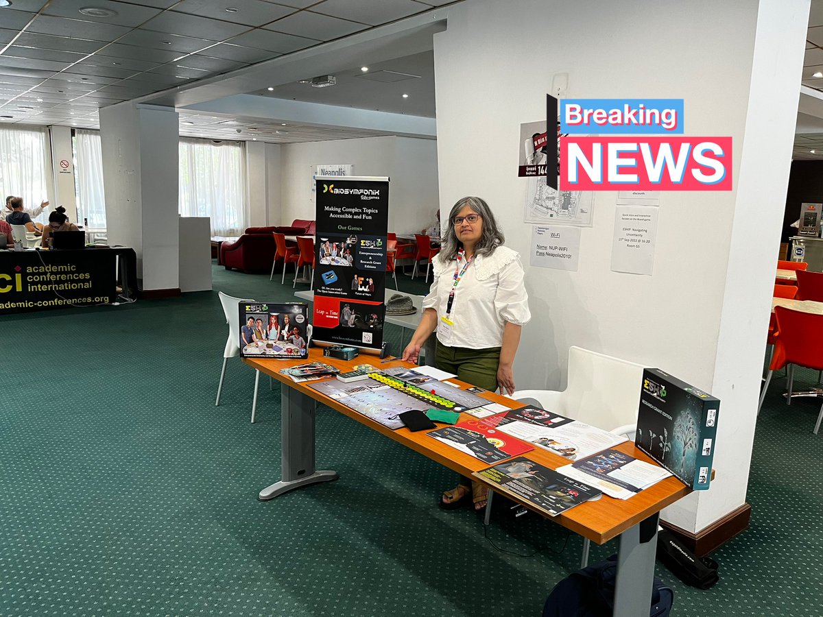 We are out and about again - this time at the #ECIE2022 conference where our very own Chief Executive Wizard, Taru Deva, is present to take you through our award-winning games,  including our flagship #boardgame ESHIP:NavigatingUncertainty for #Entrepreneurship teaching.