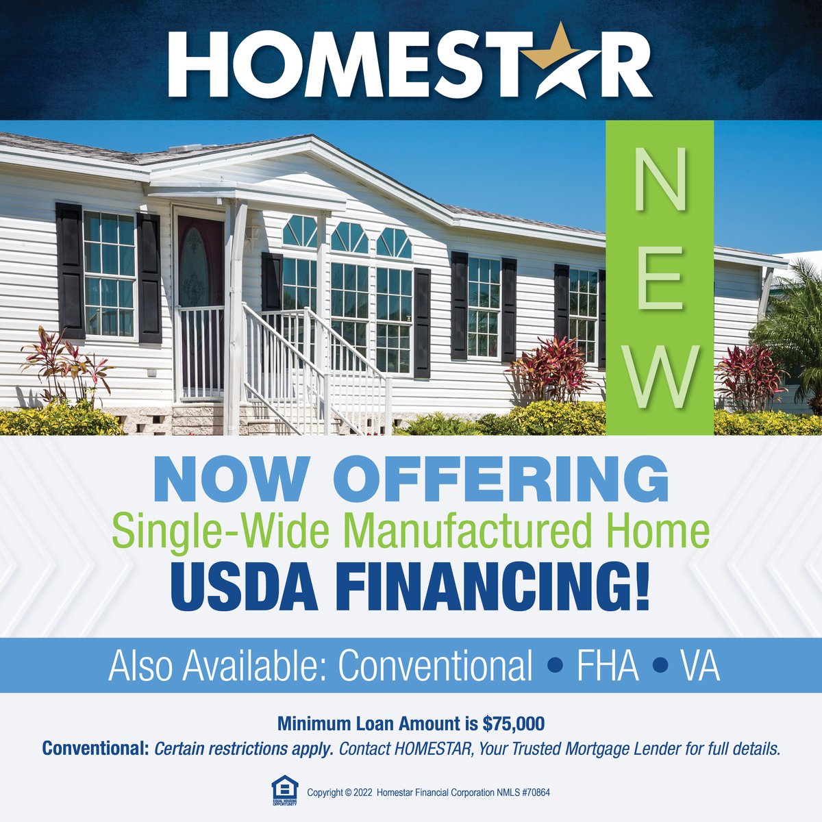 CreasiaMlo's tweet image. Did you know HOMESTAR finances single-wide manufactured homes for USDA? Contact your Trusted Mortgage Advisor for full details!

#loanprograms #news #manufacturedhomes