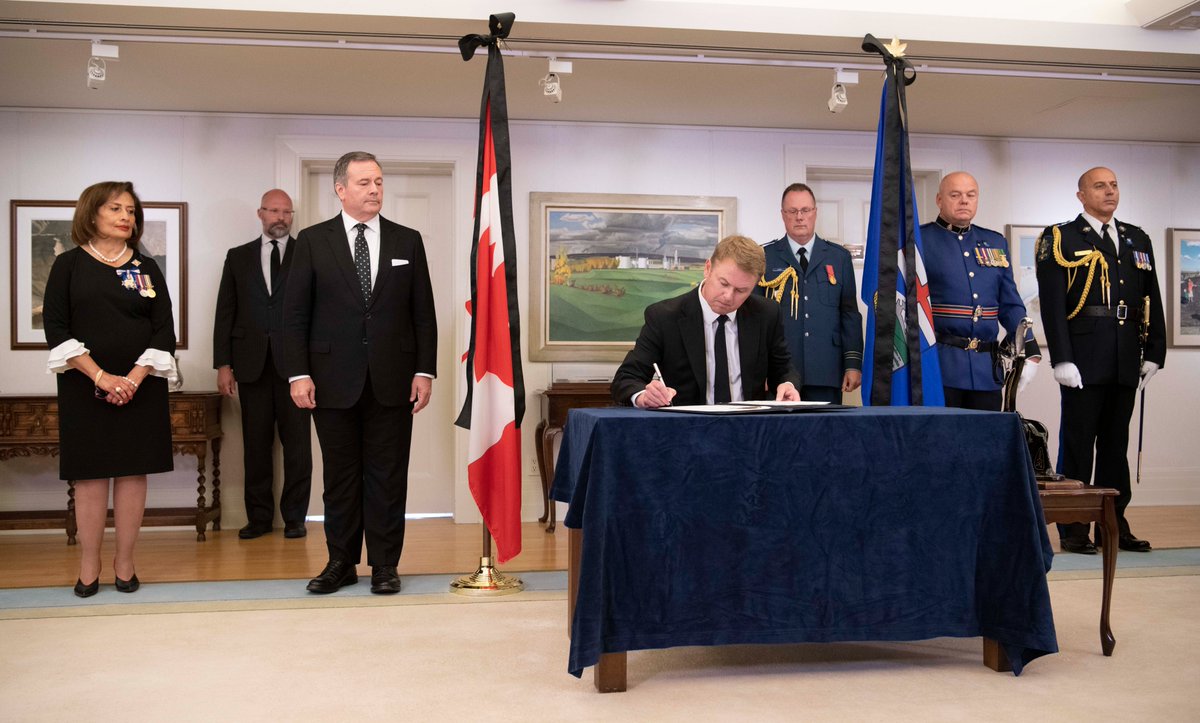 LtGovAB's tweet photo. At a ceremony at Government House, on the advice of the Premier, Her Honour signed and made the Proclamation affirming our faith and allegiance to King Charles III. https://t.co/Z1dvyAIEx3