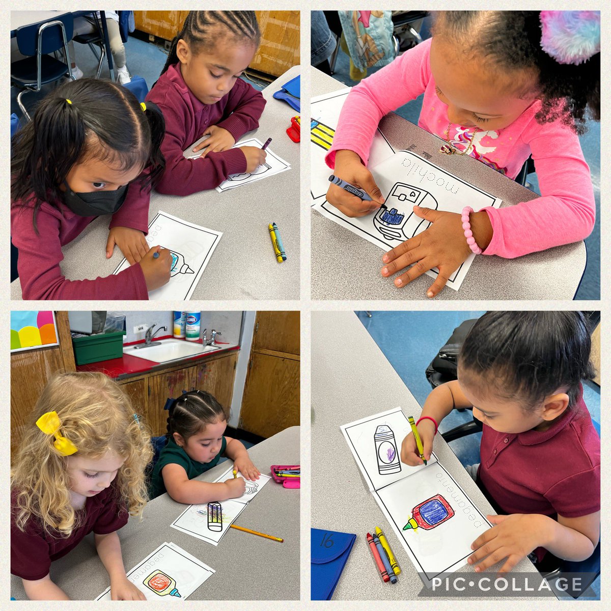 Our first few Spanish days are all about familiarizing ourselves with the supplies we’ll see every day! Here we are learning all about our “útiles”! #PS76Q #lenguajedual