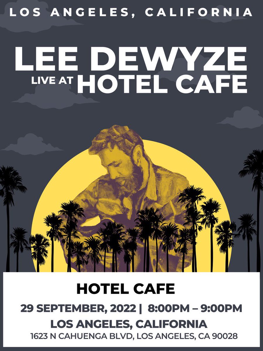 thehotelcafe's tweet photo. We’re looking forward to welcoming Lee DeWyze back to our 2nd Stage on Sept. 29!

Buy your tickets before we sell out 🎶

🎟 https://t.co/DeKR0AhcMt https://t.co/usqSQXYQLX