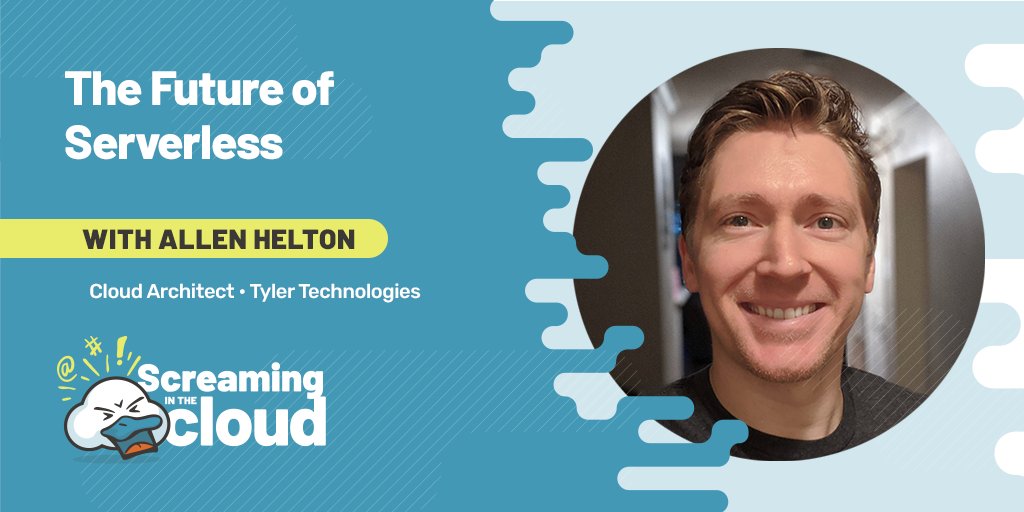 LastWeekinAWS's tweet photo. Allen Helton (@allenheltondev), Cloud Architect at Tyler Technologies, joins Corey on Screaming in the Cloud to chat about public sector tech adoption, API design, and the future of serverless. 

Have a listen: https://t.co/IYM4kZesjm https://t.co/s9B9rR1iKh