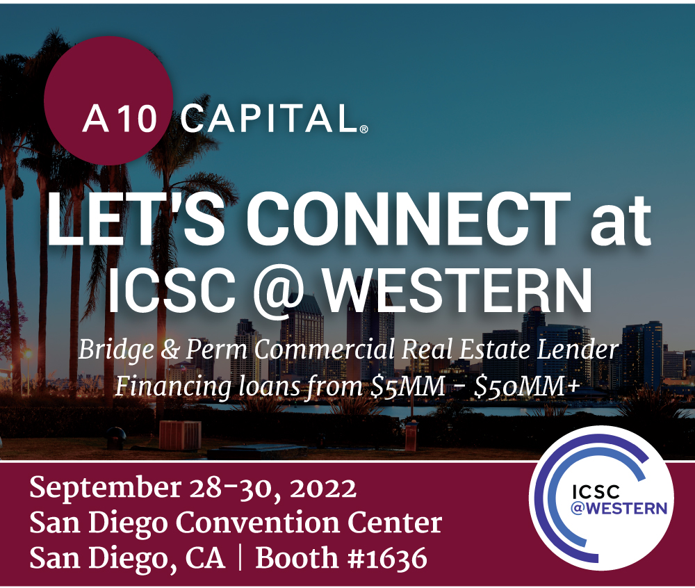 A10Capital's tweet photo. A10 Capital is looking forward to connecting with commercial real estate professionals at ICSC@WESTERN. See us at Booth #1636! 

A10 TEAM IN ATTENDANCE:
▢ Alisha Hill Koontz
▢ Dan Pavlinik
▢ Kurt Gregg
▢ Tyler Jackson

#ICSC #CommercialRealEstateFinance #CRE #Retail #SanDiego https://t.co/xuUDxtKfNW