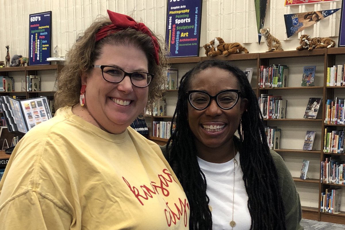 I love middle school books and the humans who create and share it! What a thrill to watch my 7th graders light up when listening to <a href="/dakadh/">Daka Hermon</a> share her passion for writing and her encouragement to work hard for your dreams. Thank You Daka!! #booksmakeyoubetter <a href="/OTMSTigerPride/">Oregon Trail Middle School</a>
