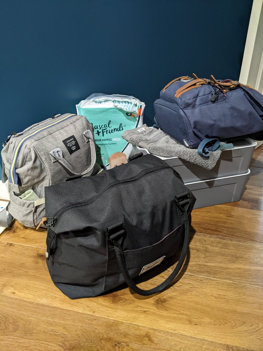There is a direct inverse relationship between the size of the human and the number of bags required for a road trip

(Ours is the backpack, the rest is kana's)