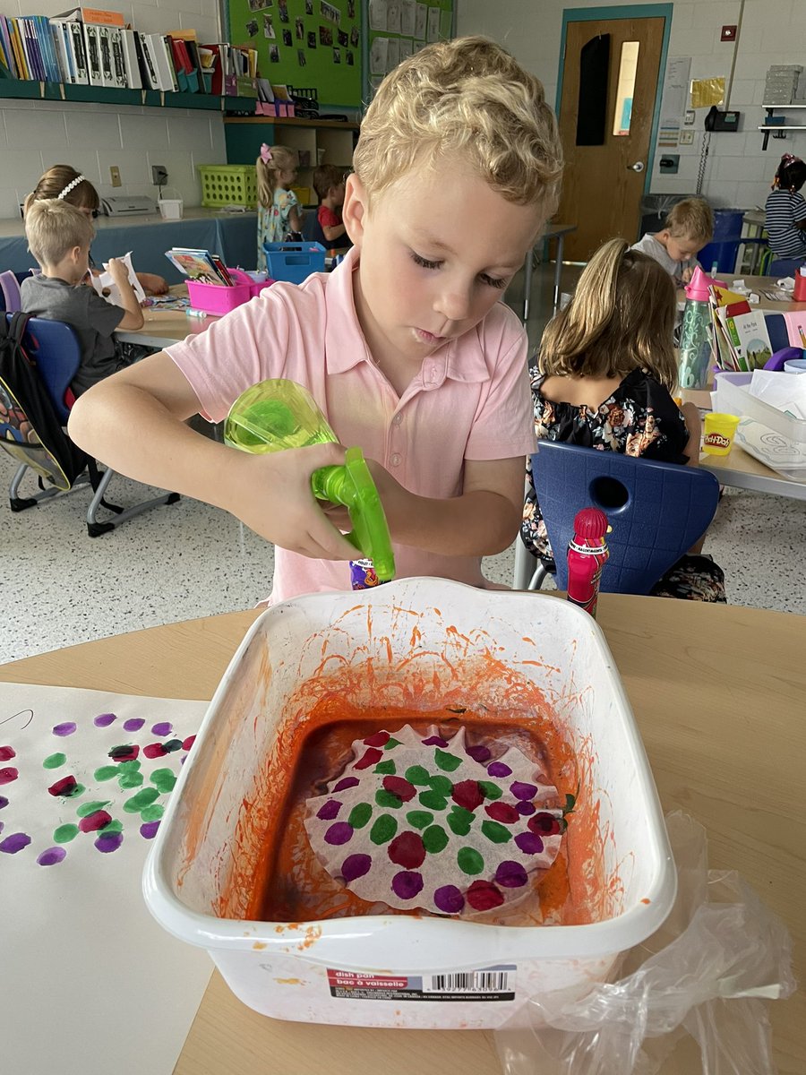 KinderWithKatie's tweet photo. Just make a mark and see where it takes you! Love how #InternationalDotDay teaches us about perseverance and trying our best even when it feels hard. @peterhreynolds @WTCookeSchool #casadecooke #kindergarten https://t.co/cgE5eHalgH