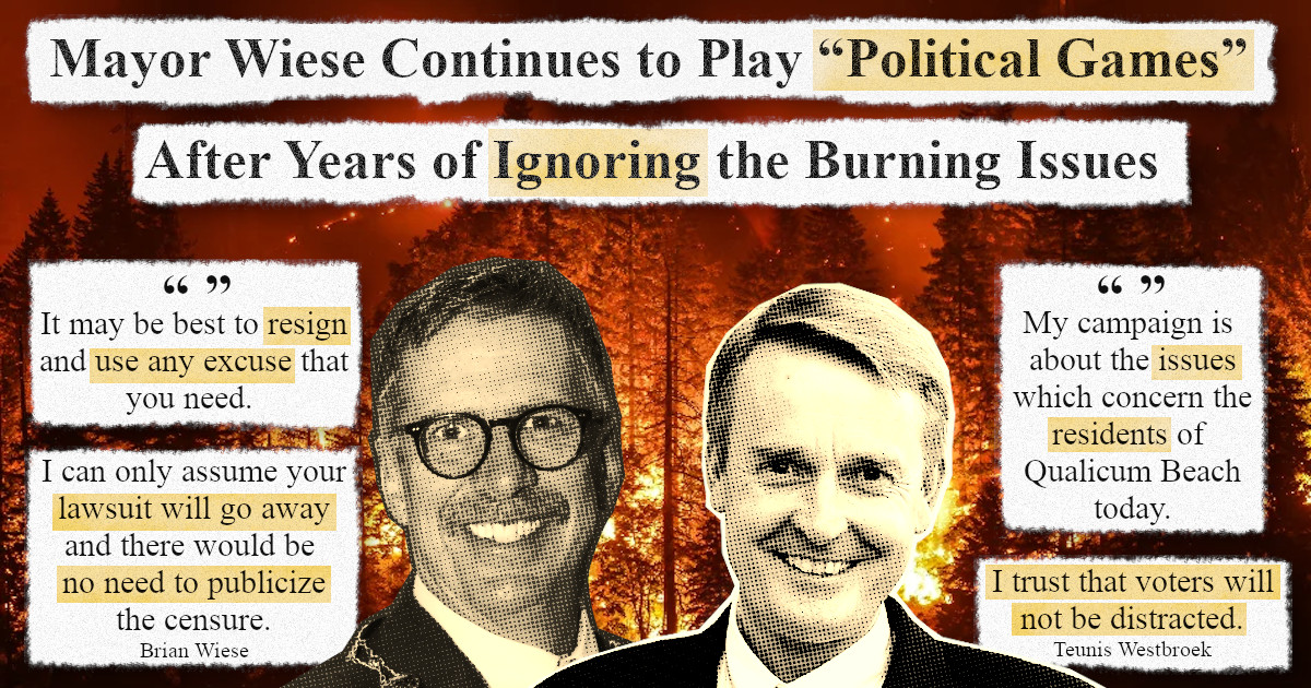 QualicumNPS's tweet photo. @CTVNewsVI Westbroek claims Mayor Wiese sought to restrain him from seeking office, citing a text that said, “It may be best to resign and use any excuse that you need. I can only assume your lawsuit will go away and there would be no need to publicize the censure.”
https://t.co/gmPGhwFwpF https://t.co/nMS8ZQmchb