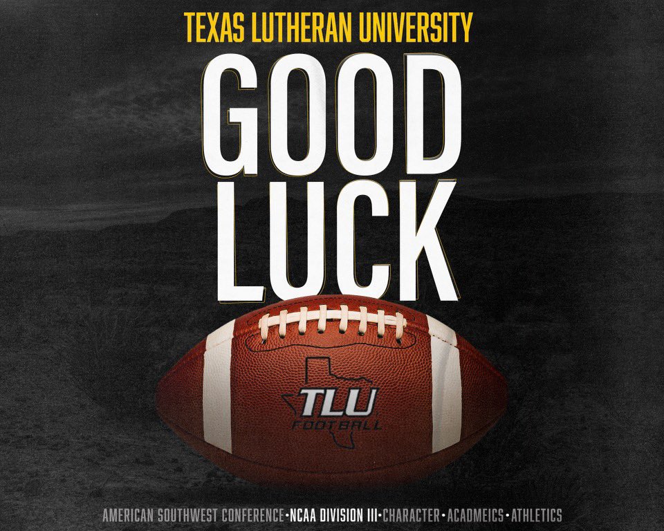 j_eckert_1's tweet photo. Thank you Texas Lutheran University for the good luck wishes‼️
@CoachMarshall_ @Cen10TitansFB @CoachWebb @CoachLinwoodA https://t.co/qwYEgjpp42