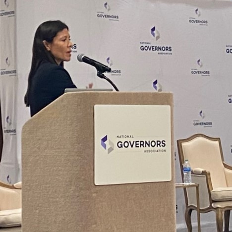 NatlGovsAssoc's tweet photo. Experts from @AspenInstitute &amp; @BeALearningHero discuss social, emotional, and academic development with Governors’ Education Policy Advisors. See lessons learned from NGA’s policy academy on improving the well-being of students and school staff  https://t.co/fxrE02ZO0C https://t.co/rKOJapK7gx