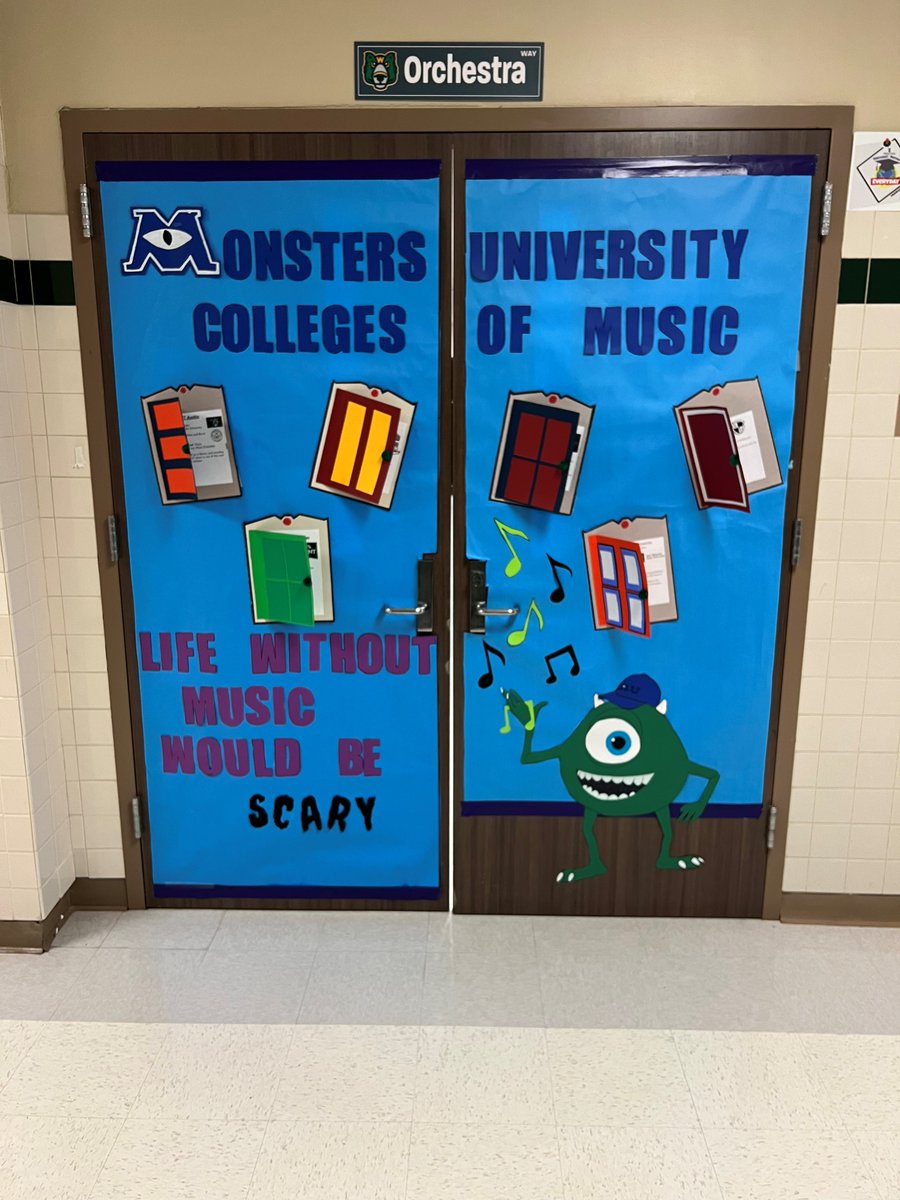 CounselingWebb's tweet photo. Congratulations to our College Week door decor winners:  Mrs. Pack, Ms. Figueroa and Ms. Hurt! Your WIN class will receive a popcorn party tomorrow! https://t.co/YMUZrg6OpA