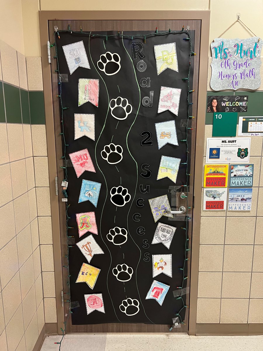 CounselingWebb's tweet photo. Congratulations to our College Week door decor winners:  Mrs. Pack, Ms. Figueroa and Ms. Hurt! Your WIN class will receive a popcorn party tomorrow! https://t.co/YMUZrg6OpA