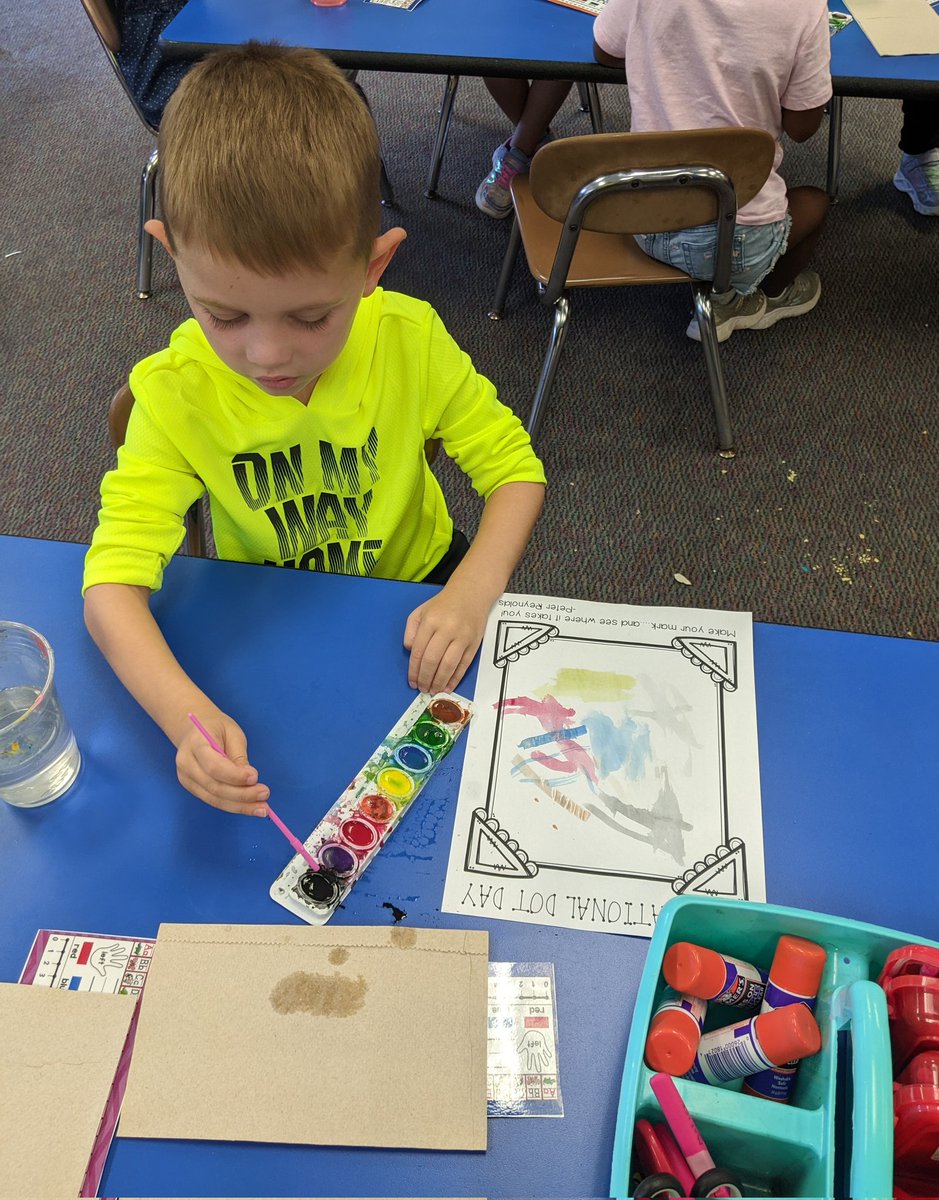 "Make your mark!"
My Kinder kids are making their MARK for DOT DAY!
#DotDay2022 
#mykinderkidsareamazing