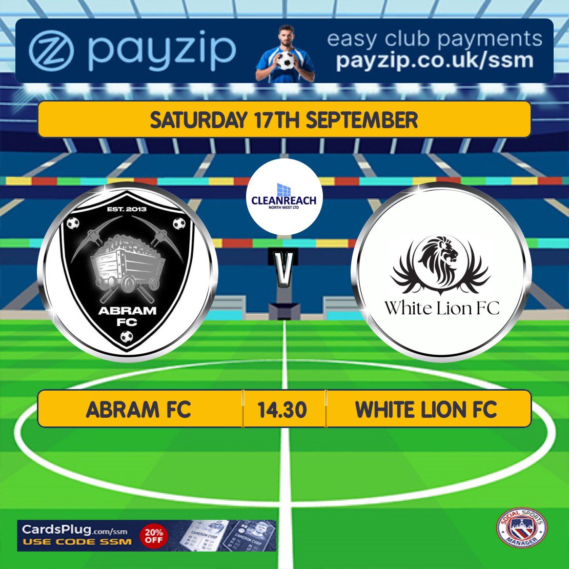 abramsaturdays's tweet image. This week we face White Lion FC Bolton after a narrow 1-0 win for us when we played 1st game of the season, we are looking to improve that result this time around but won’t be a easy task but the boys are up for it