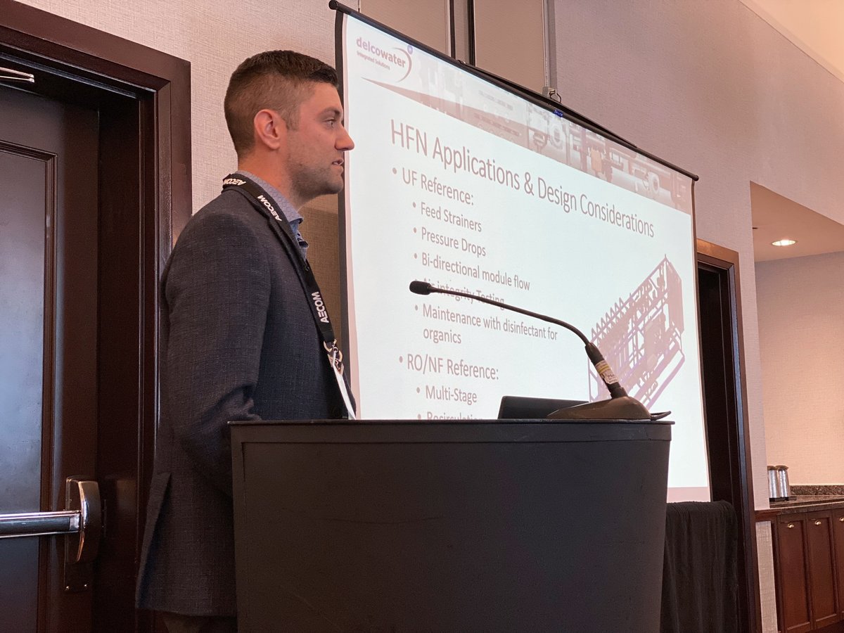 delco_water's tweet photo. A big shout out to @DelcoWater's Mark Lewis who shared A Tale of Ten Thousand Straws at @wcwwa's annual conference in Calgary this afternoon. The presentation provided an overview of #hollowfiber #nanofiltration for Canadian #watertreatment applications. Great job, Mark! https://t.co/yx3EdH5uvF