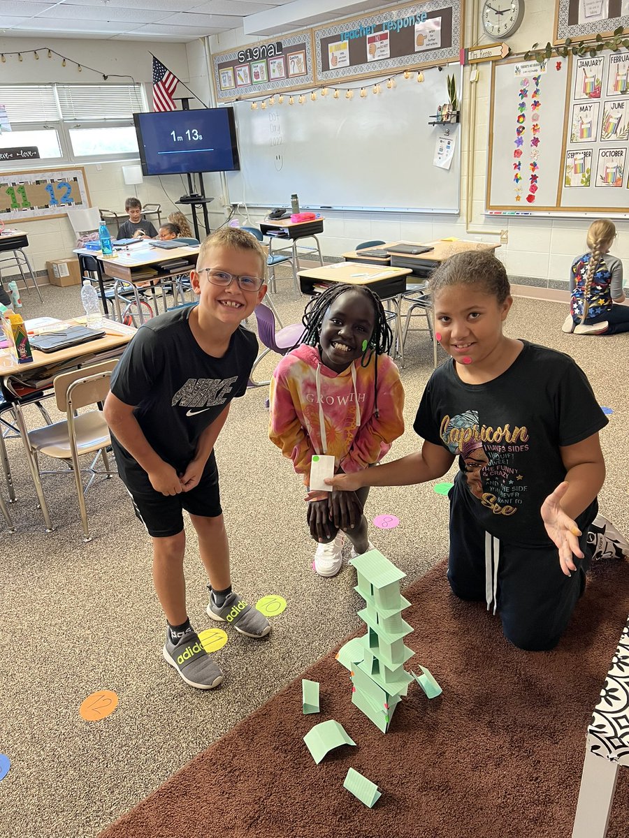 mallory_rengo's tweet photo. This afternoon Ss made their mark for #InternationalDotDay with literacy, art, and a collaborative STEM challenge using dot stickers! They even enjoyed some Dot candy, too! Perfect way to end the school week! #bctigers 🐯🔴 #Tigers4Stem @BirchcrestTiger @BellevueSchools #TeamBPS https://t.co/jROuxXyOTv