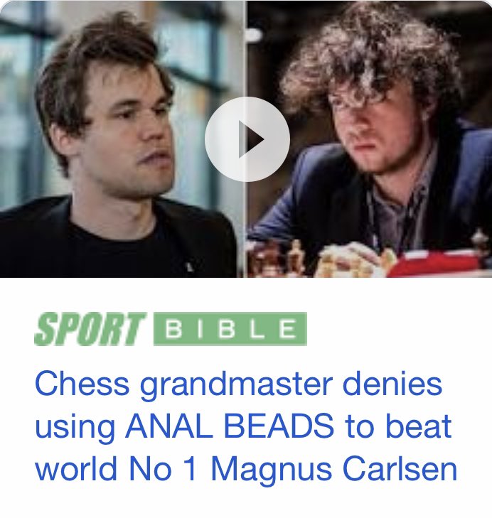 Did chess grandmaster use anal beads to beat world No.1 Magnus