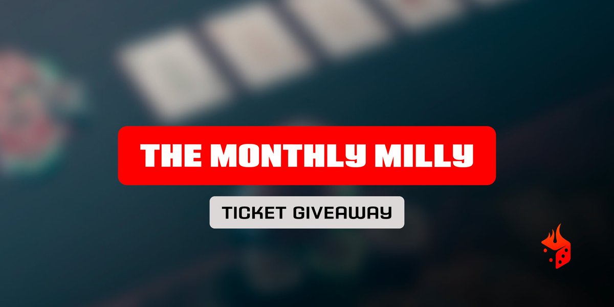MONTHLY MILLY TICKET GIVEAWAY! 

Win a Monthly Milly ticket!💰

To enter: 
- follow us on twitter 
- like 
- retweet

This giveaway ends on Monday, September 19th at 11:59PM AEST &amp; the winner will be announced on Tuesday, September 20th! Good luck! 

#ignitionpoker #monthlymilly