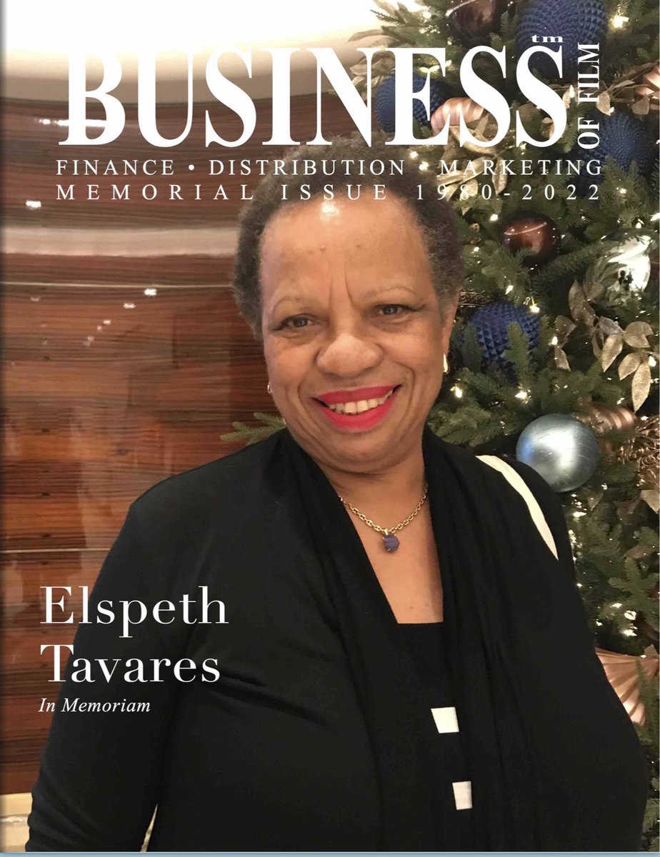 JulieCarmen3's tweet photo. The Business of Film Daily just published a TRIBUTE to ELSPETH TAVARES #ripElspethTavares with stories by her friends and colleagues from @Festival_Cannes to #TheAFM @TBOFDaily FLIP THROUGH this LINK to read all about her https://t.co/x5eF1lC1rM https://t.co/QoUuHAiHGU