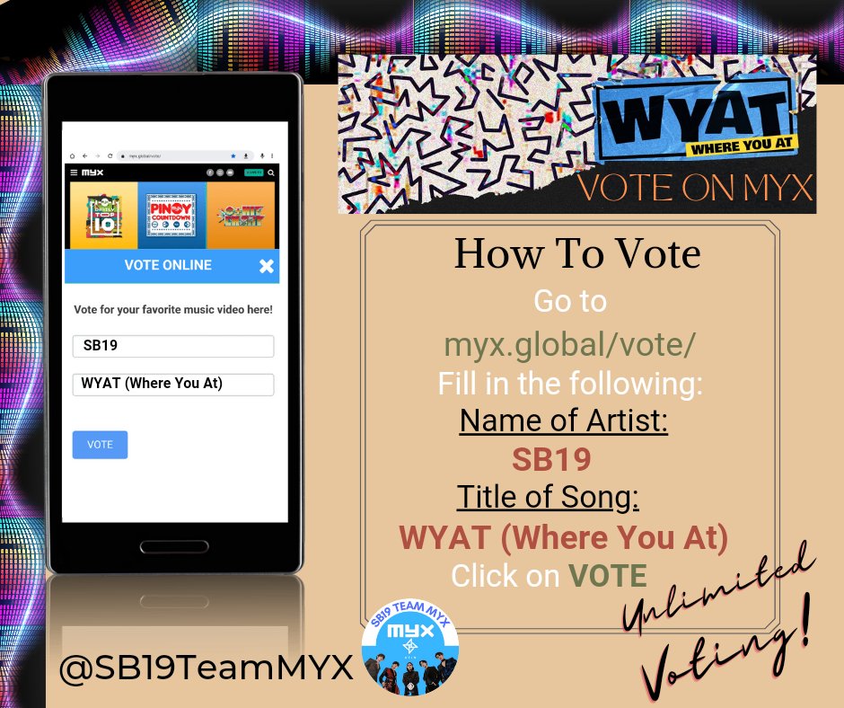 SB19TeamMYX's tweet photo. MYX Daily Top 10 (September 16, 2022)

📼WYAT (Where You At) #1
Peak: #1
Days in Chart: 4
🌙 Bulan #6
Peak: #1
Days in Chart: 77

To Vote:
🔗https://t.co/kRYwRaEXw2

@SB19Official
#STANWORLD #SWSpookySeason
#BreakTudoAwards #SB19       #ATIN https://t.co/Q7GXoJJ9mt