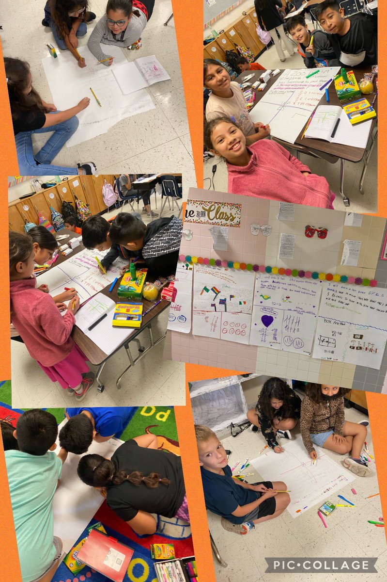 MPena1029's tweet photo. 4th graders creating their own division problems and products displayed! #mathrocks #rayburnpride @Castaneda4th @MissPena04 @Rockets120 @McAllenISD https://t.co/JhGTEIO3j0