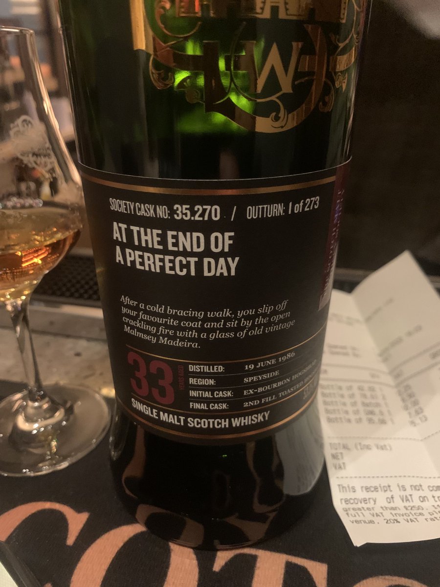⁦<a href="/SMWSUK/">SMWS UK</a>⁩ Perfect dram to end the day yesterday with friends at bath street. I realise how lucky I am to be able to share good drams with good friends.