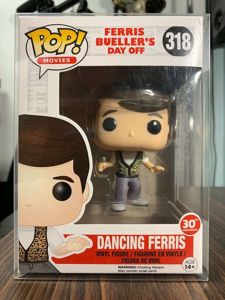 My POP! of the day is “Dancing Ferris” Any (Bueller? Bueller?) fans? @OriginalFunko #funko #funkopop #funkofamily #FerrisBuellersDayOff #JohnHughes #80smovies