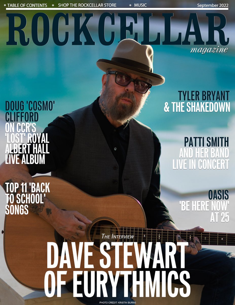 RockCellarMag's tweet photo. New September features!

Headlined by @DaveStewart (discussing his new solo endeavor, Eurythmics' legacy and more)

Plus:

Top 11 Back-To-School Songs
@TBSHAKEDOWN 
@Oasis' #BeHereNow25
Doug Clifford on @TheOfficialCCR's Royal Albert Hall live set 

--> https://t.co/y13YPVEgtc https://t.co/ZtzhpWlQTr