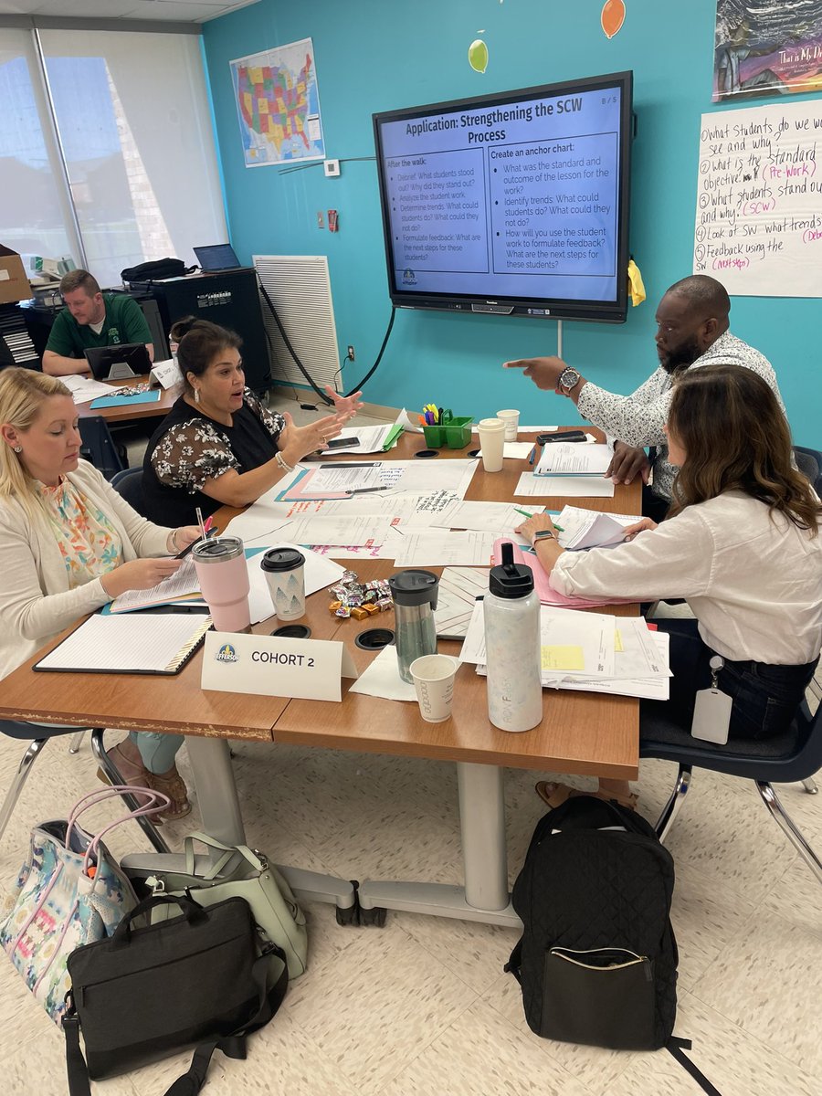 smeehan20's tweet photo. @BirneySchool @STEM_WASHINGTON @BridgedaleElem @airline_park deep in convo at our first Principal cluster. What do you think they are discussing? Caption this photo!! https://t.co/I3p6ZRwXm8