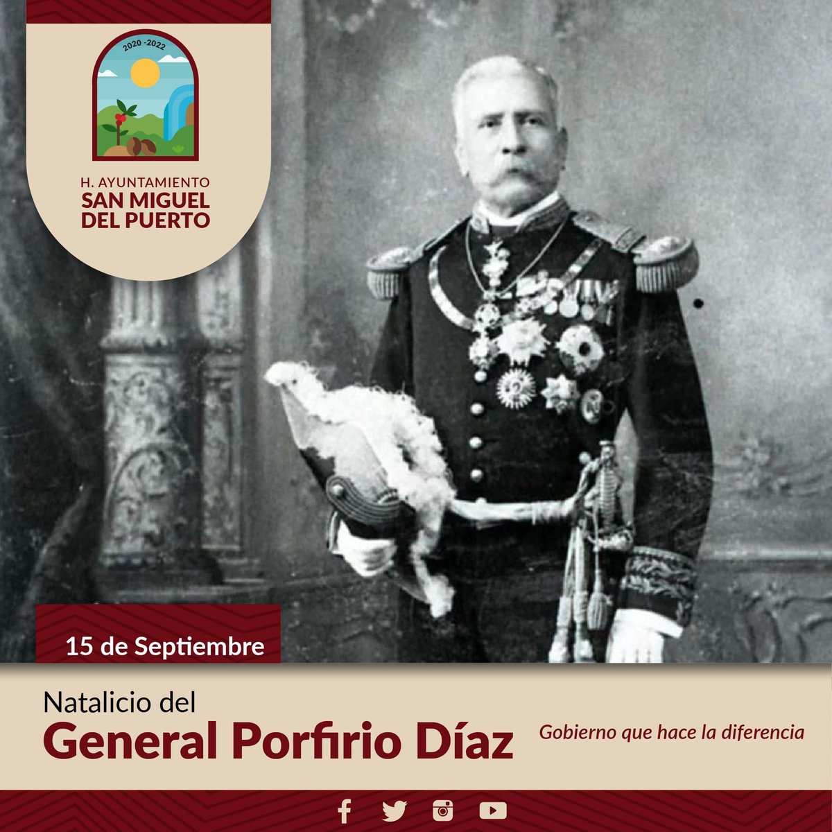 DonChepe_'s tweet photo. 🔔🇲🇽Hoy conmemoramos el natalicio de #PorfirioDíaz. Militar mexicano que ejerció el cargo de presidente de México en siete ocasiones. 🇲🇽🔔 https://t.co/1PDfJDr4Uh