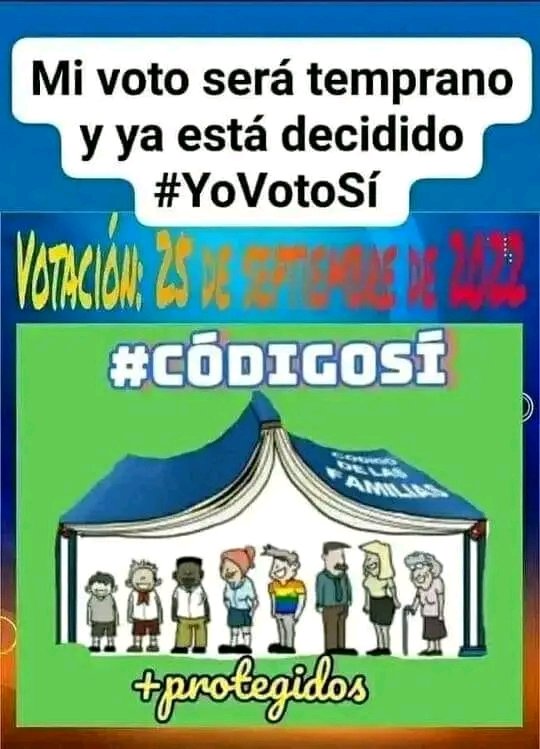 Yo voto si por el Código de la Familia