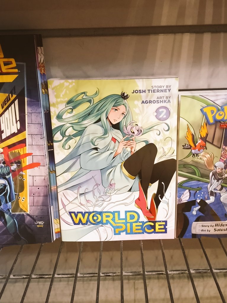 World Piece spotted at <a href="/HeroesLondon/">Heroes Comics</a>! I love how <a href="/agroshka/">Agroshka</a>'s cover pops on the shelf.

Support your local comic store by grabbing a copy!