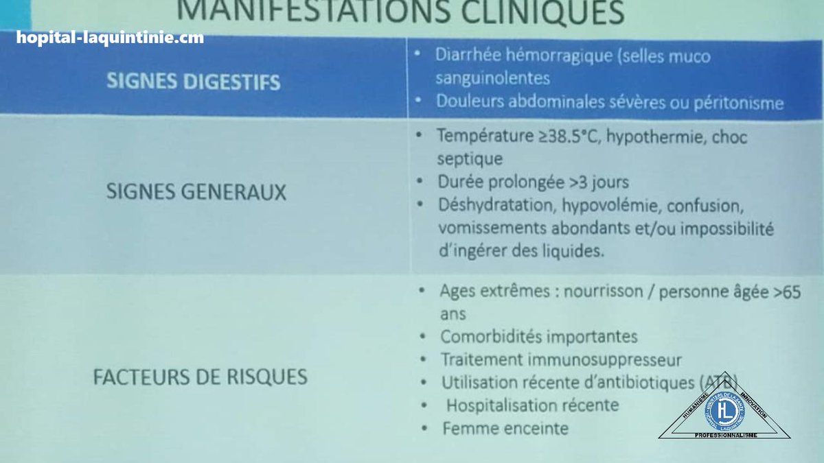 LaquintinieCMR's tweet photo. Syndrome diarrhéique : L'hôpital #Laquintinie recycle son personnel

La concertation entre médecins spécialistes, généralistes, et les majors des services vise à permettre une meilleure prise en charge des patients présentant ces symptômes.

https://t.co/DhPblv3lMY https://t.co/7h1JCmyZJS