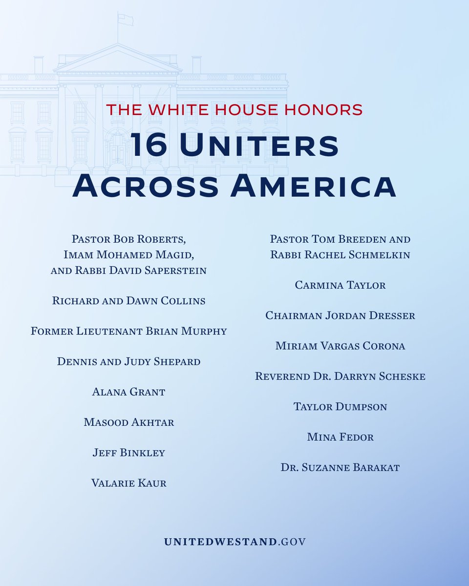 The Uniters who joined us at the White House today are a testament to the truth that we must – and we can – come together regardless of our background and beliefs to stand united against hate-fueled violence.