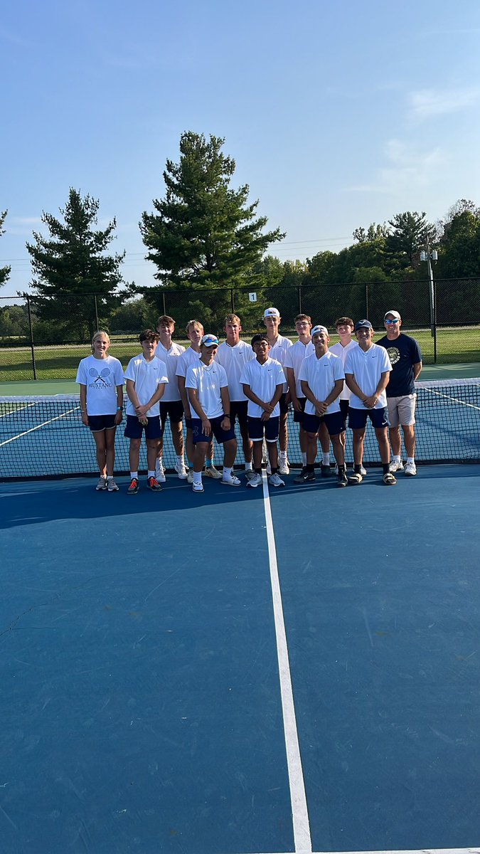 FCMustangTennis's tweet photo. With tonight’s 5-0 win over Attica, the Mustangs have clinched the outright WRC Championship!! Team is 10-1 overall and finished WRC play a perfect 5-0!! https://t.co/gSYsXi4evZ