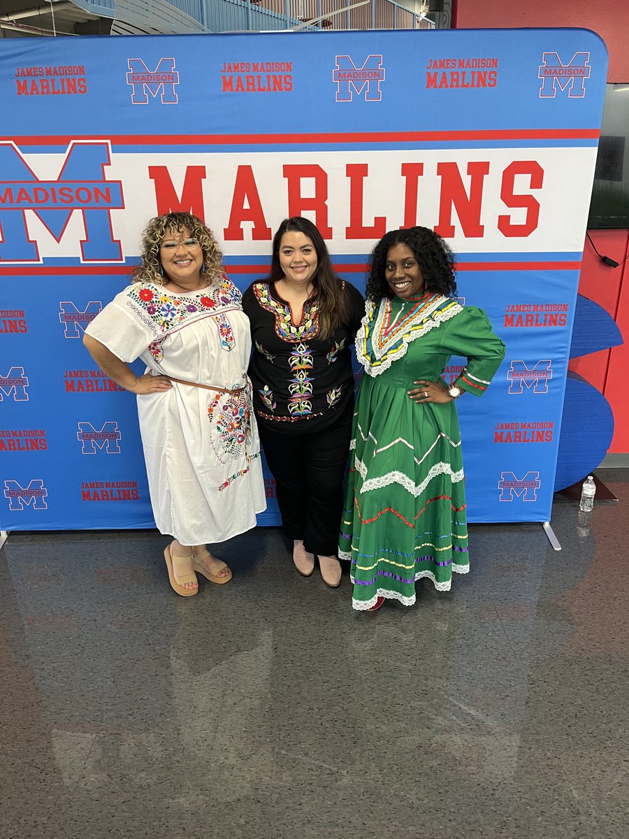 CoachReyes5's tweet photo. Happy Hispanic Heritage Month from the Marlin Nation! ⁦@MadisonHS_⁩  ⁦@Noe_Denova⁩ ⁦@TheTEKSTrapper⁩ ⁦⁦@JMHSCOSMETOLOGY⁩ https://t.co/jt689QFJCc