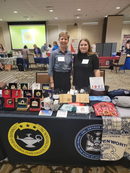 CGSCFoundation's tweet photo. We enjoyed meeting you all at the Fort Leavenworth Spouses' Club #FLSCSuperSignUp yesterday! Thank you to everyone who stopped by our table to learn more about the our programs, events, and gift shops. #FortLeavenworthSpousesClub #FLSC #CGSCfamilies #FortLeavenworth https://t.co/3U5bZ1d51a