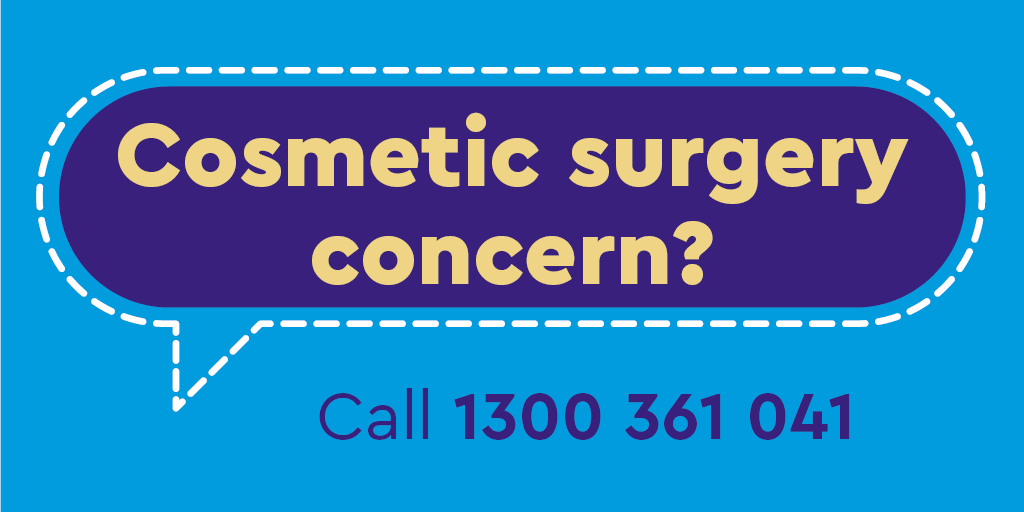 Ahpra's tweet photo. If you’ve had a bad cosmetic surgery experience, report it to this new hotline 1300 361 041 so it can be investigated.
https://t.co/jGJr0XBcJp #plasticsurgery #besafefirst https://t.co/EUSmF2edzJ